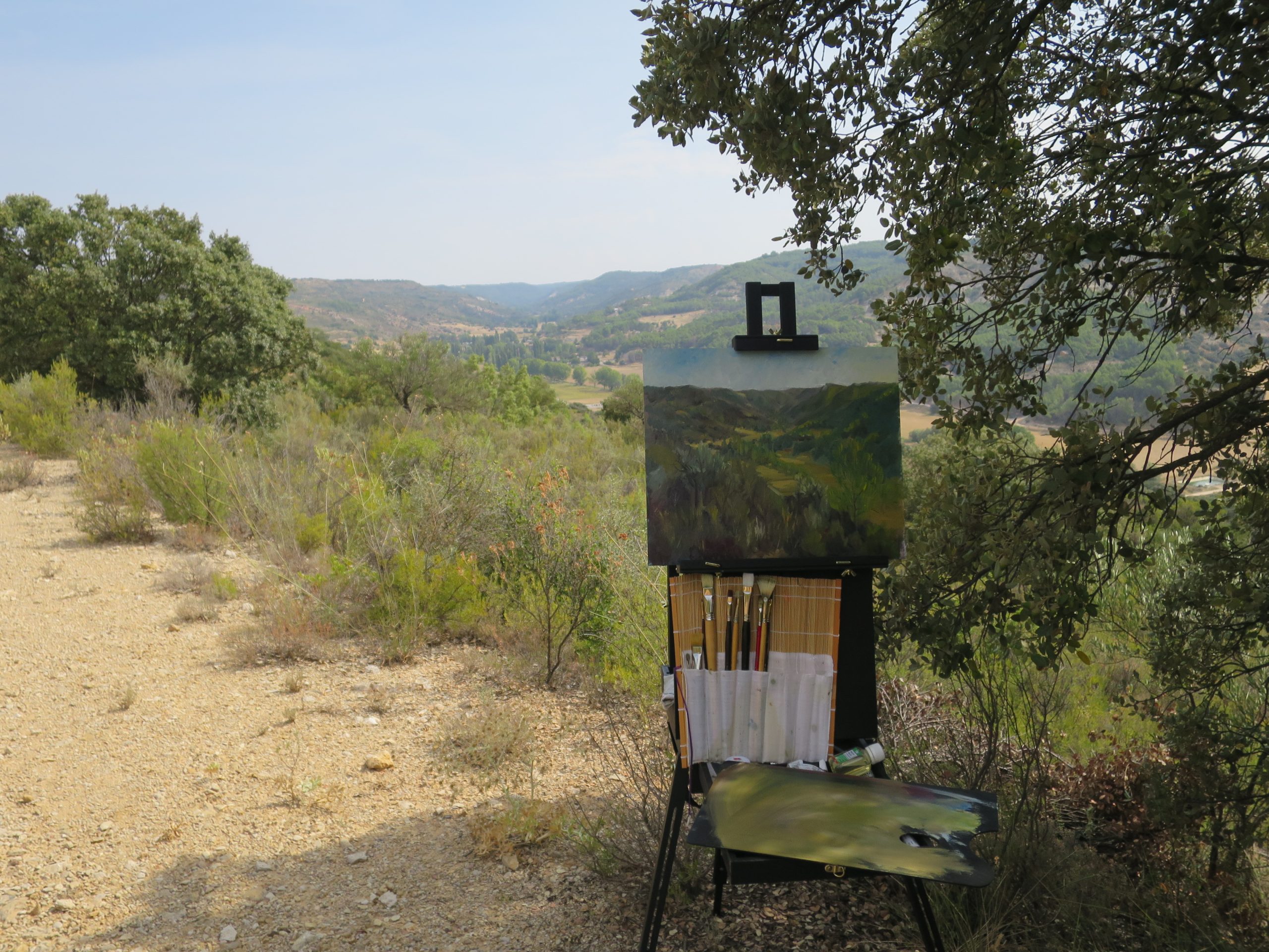 Pintando en las cercanias de Renera (Guadalajara)